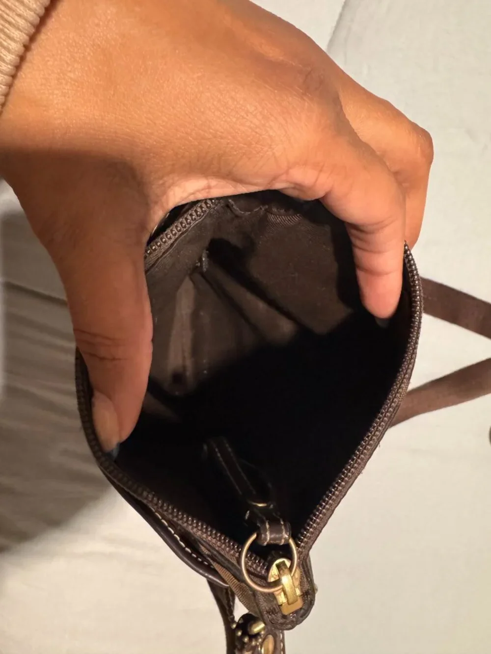 Coach signature jacquard swingpack crossbody bag